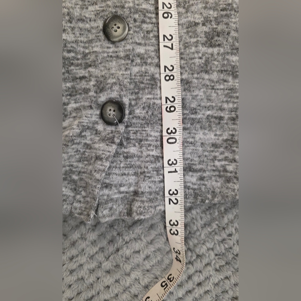 Altar’d State Mini Dress Long Sleeve Button Accent Light Gray Size SMALL EUC - Picture 9 of 9